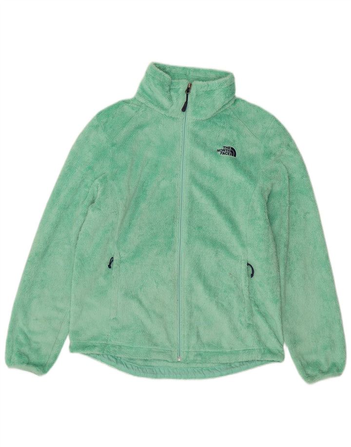THE NORTH FACE Womens Fleece Jacket UK 16 Large Green Polyester