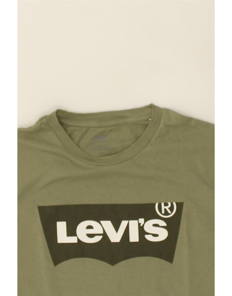 LEVI'S Mens Graphic T-Shirt Top Small Khaki Cotton | Vintage Levi's | Thrift | Second-Hand Levi's | Used Clothing | Messina Hembry 