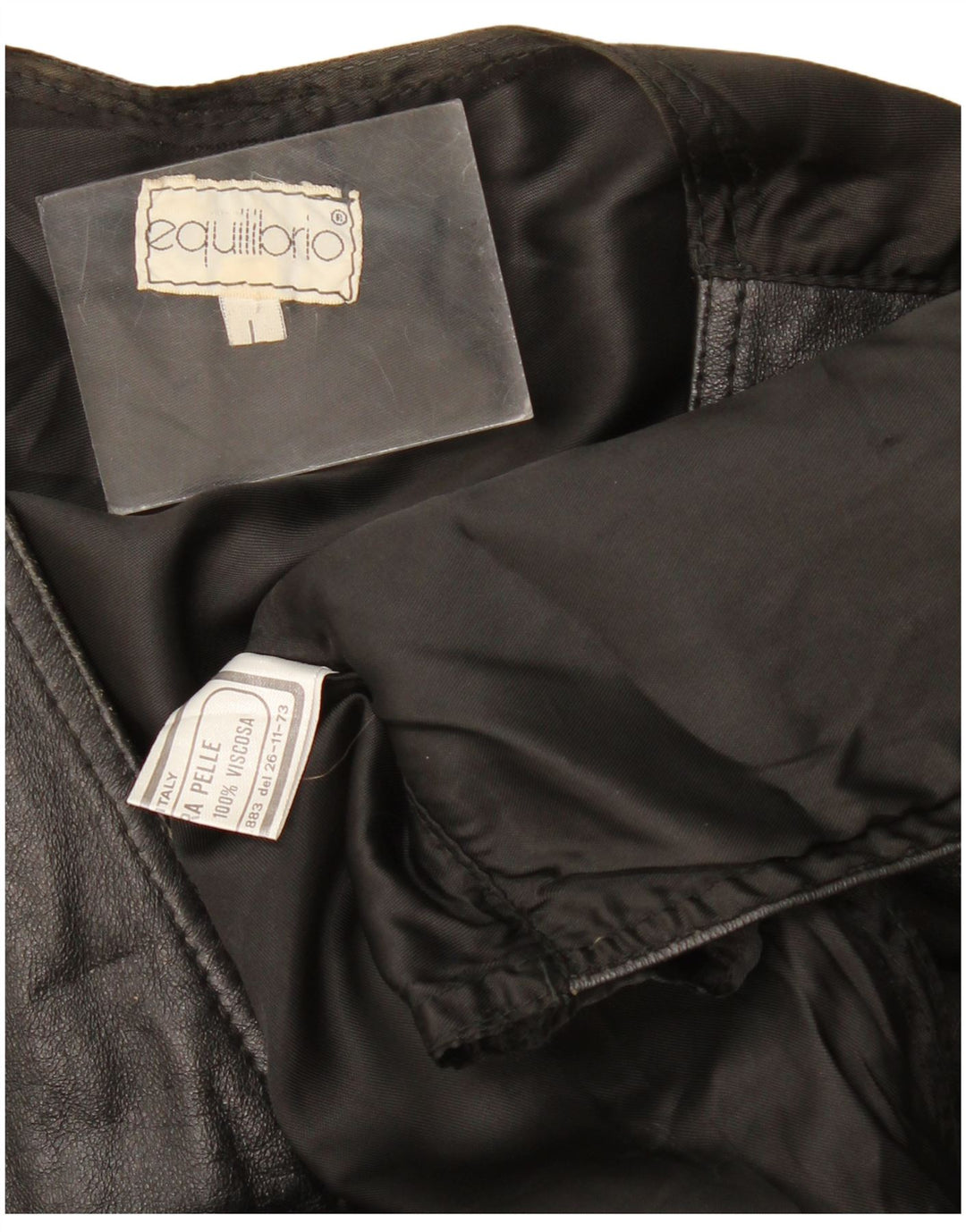 Vintage Mens Leather Waistcoat Large Black Leather