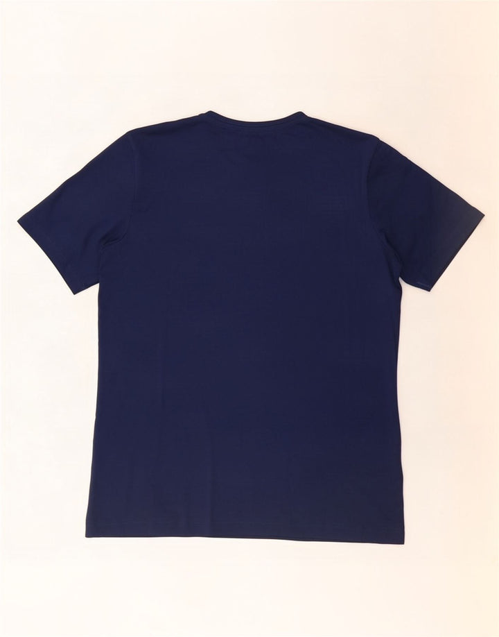 Adidas Mens Aeroready T-Shirt Top Large Navy Blue Colourblock Polyester