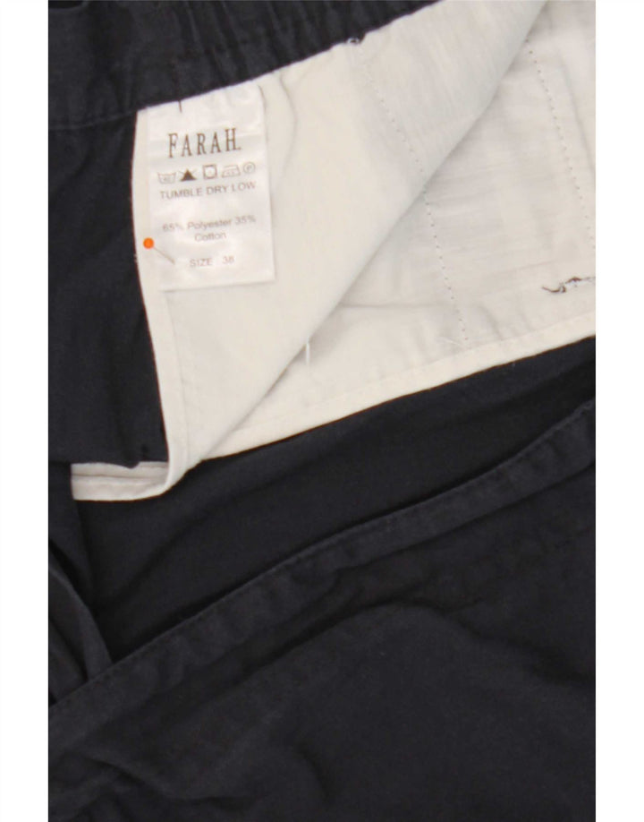 Farah Mens Chino Shorts W38 XL Navy Blue Polyester