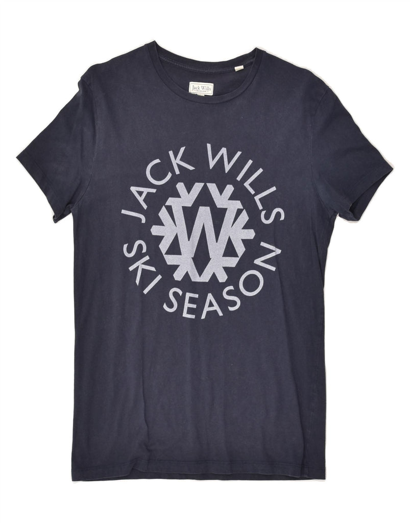 JACK WILLS Mens Graphic T-Shirt Top XS Navy Blue Cotton | Vintage Jack Wills | Thrift | Second-Hand Jack Wills | Used Clothing | Messina Hembry 