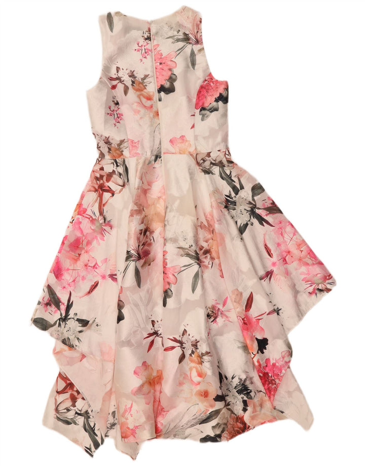 COAST Womens Asymmetrical Dress UK 10 Small Multicoloured Floral