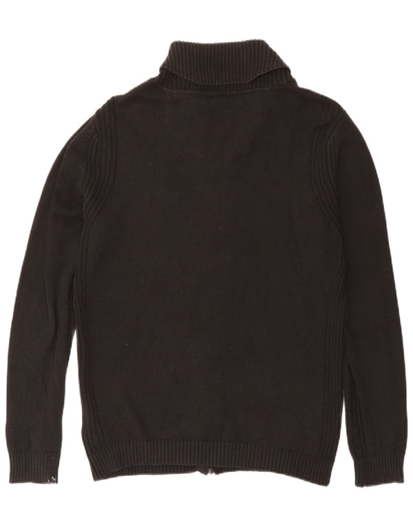 Diesel Mens Full Zip Cardigan Sweater Medium Grey Cotton