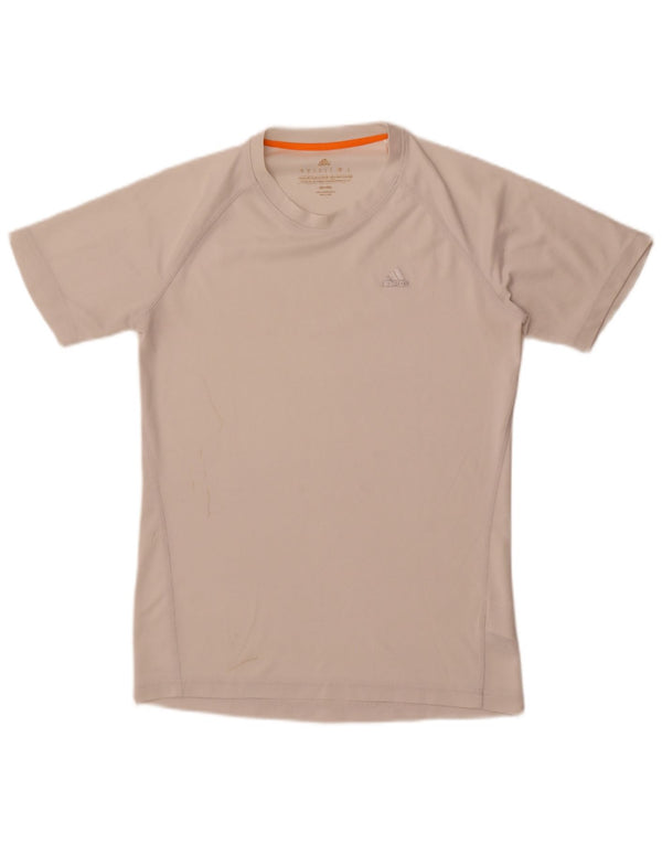 Adidas Mens Climalite T-Shirt Top Small White Polyester