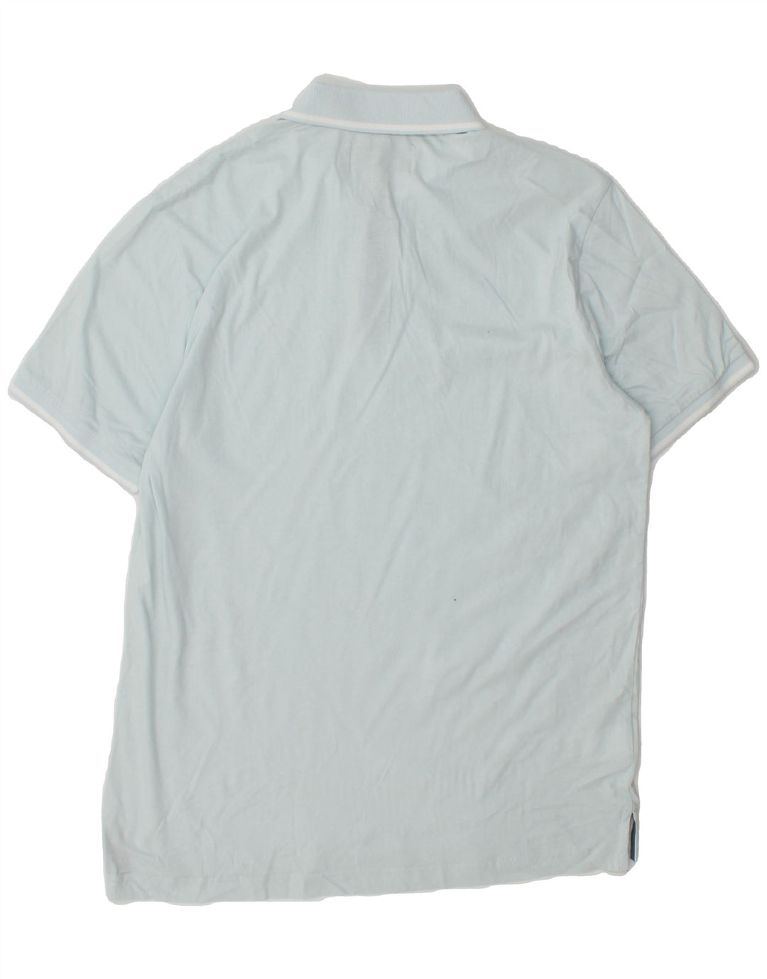 PENGUIN Mens Polo Shirt Medium Blue Cotton Vintage Penguin and Second-Hand Penguin from Messina Hembry 