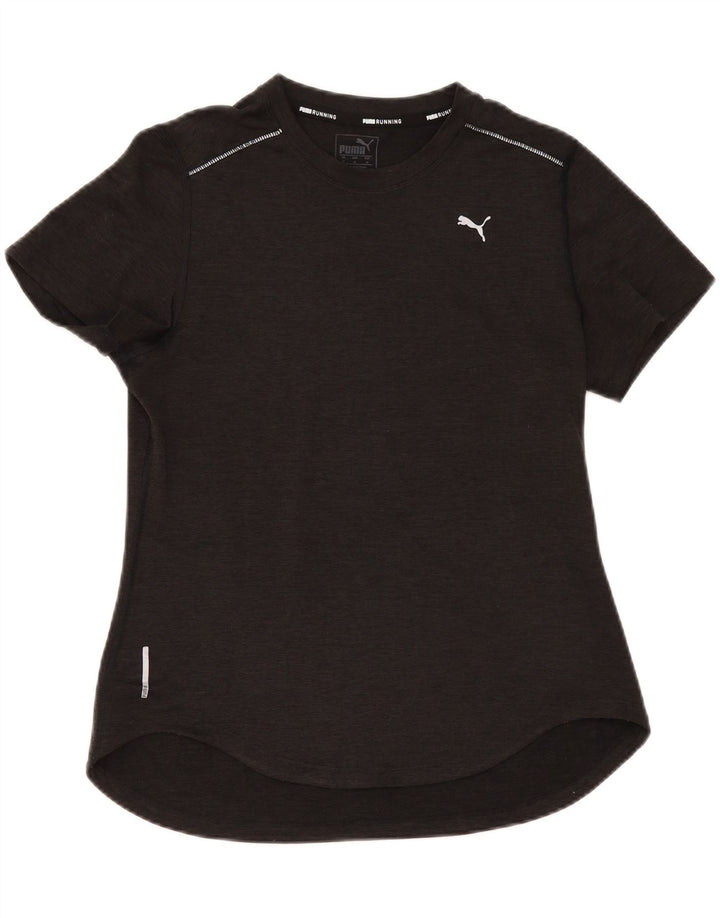 PUMA Womens Graphic T-Shirt Top UK 14 Medium Grey Polyester