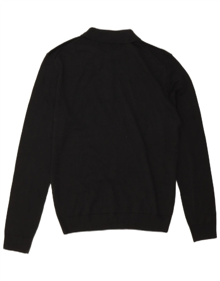 Zara Mens Polo Neck Jumper Sweater Medium Black