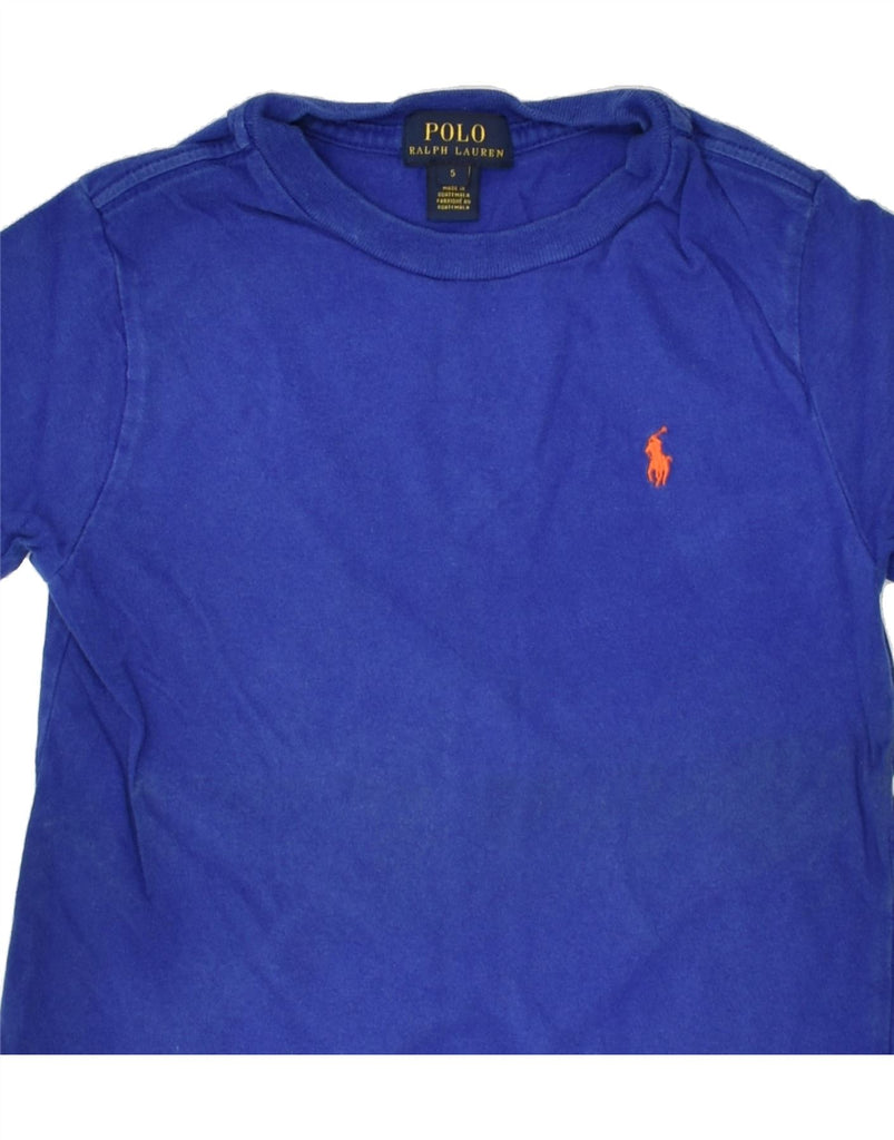POLO RALPH LAUREN Boys T-Shirt Top 4-5 Years Blue Cotton | Vintage Polo Ralph Lauren | Thrift | Second-Hand Polo Ralph Lauren | Used Clothing | Messina Hembry 