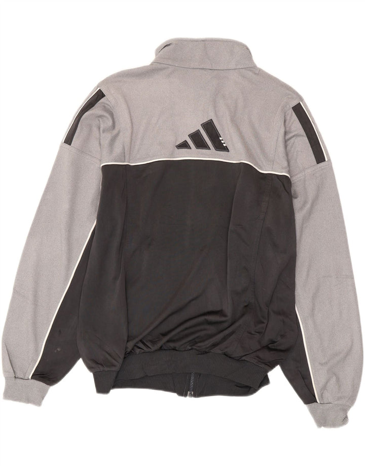 Adidas Mens Graphic Tracksuit Top Jacket UK 38/40 Medium Grey Colourblock