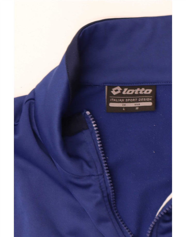 Lotto Mens Tracksuit Top Jacket Large Blue Colourblock
