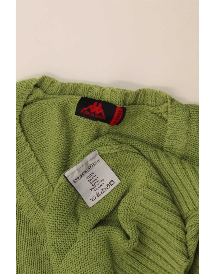 Kappa Mens V-Neck Jumper Sweater XL Green