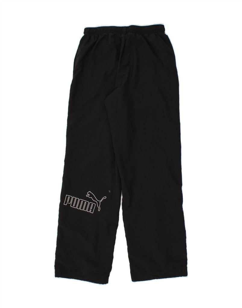 PUMA Boys Tracksuit Trousers 13-14 Years Black Polyester Vintage Puma and Second-Hand Puma from Messina Hembry 