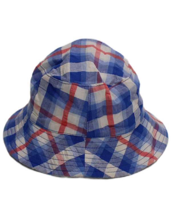Joules Baby Boys Bucket Hat 3-6 Months Blue Check Cotton