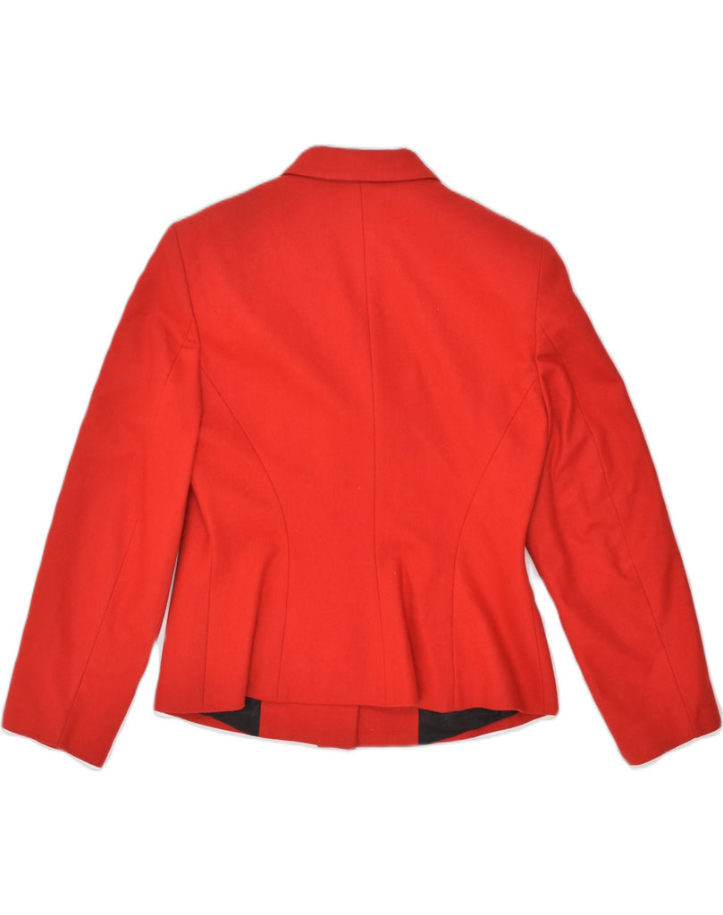 BENETTON Womens 5 Button Blazer Jacket IT 44 Medium Red Wool | Vintage Benetton | Thrift | Second-Hand Benetton | Used Clothing | Messina Hembry 