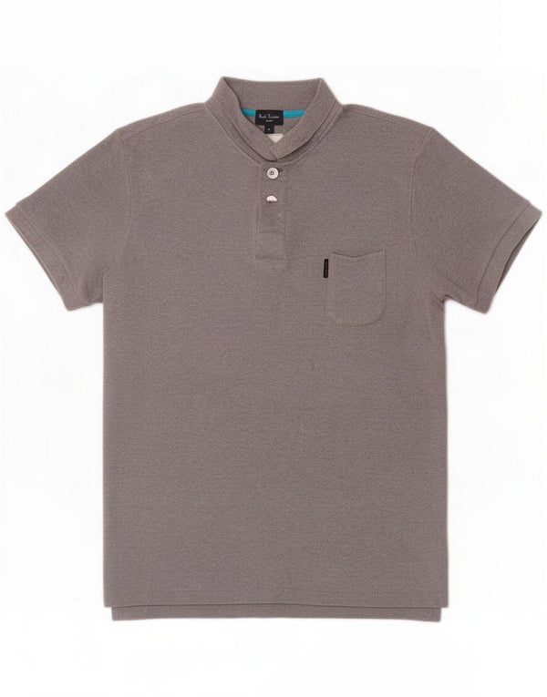 Paul Smith Mens Polo Shirt Medium Grey Cotton