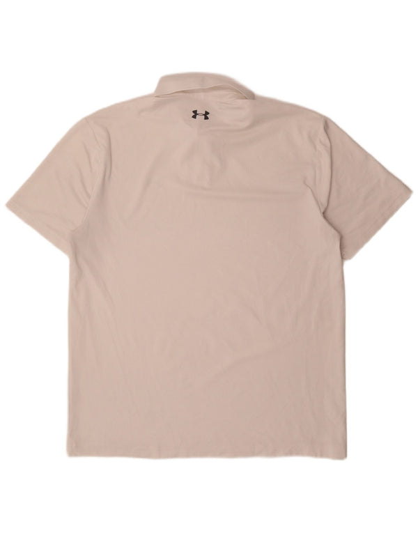 Under Armour Mens Polo Shirt Large White