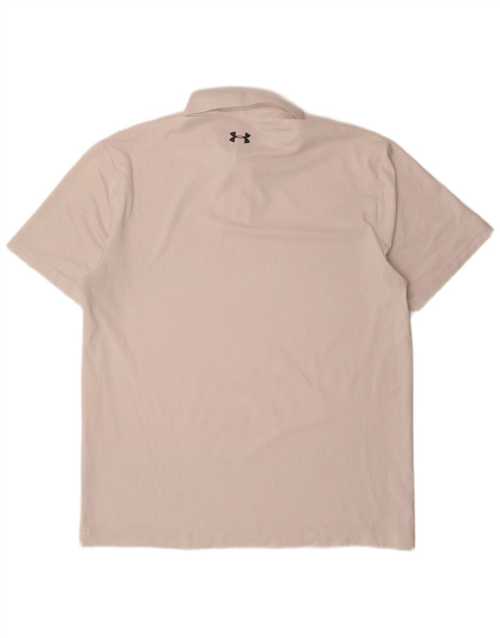 Under Armour Mens Polo Shirt Large White