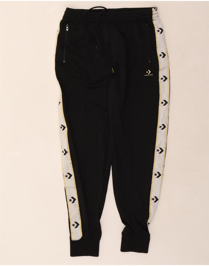 Converse Mens Graphic Tracksuit Trousers Joggers Medium  Black Cotton