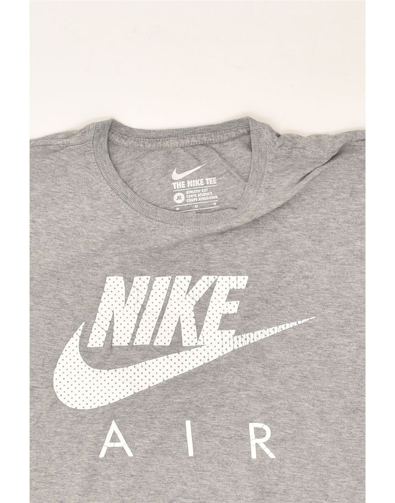 NIKE Mens Athletic Cut Graphic T-Shirt Top Medium Grey Cotton | Vintage Nike | Thrift | Second-Hand Nike | Used Clothing | Messina Hembry 