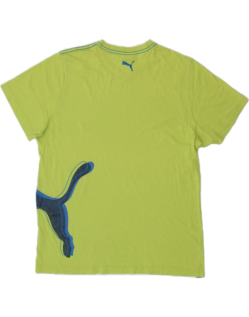 PUMA Mens Graphic T-Shirt Top Large Green Vintage Puma and Second-Hand Puma from Messina Hembry 