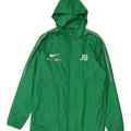 NIKE Mens Graphic Hooded Rain Jacket UK 36 Small Green Polyester Vintage Nike and Second-Hand Nike from Messina Hembry 