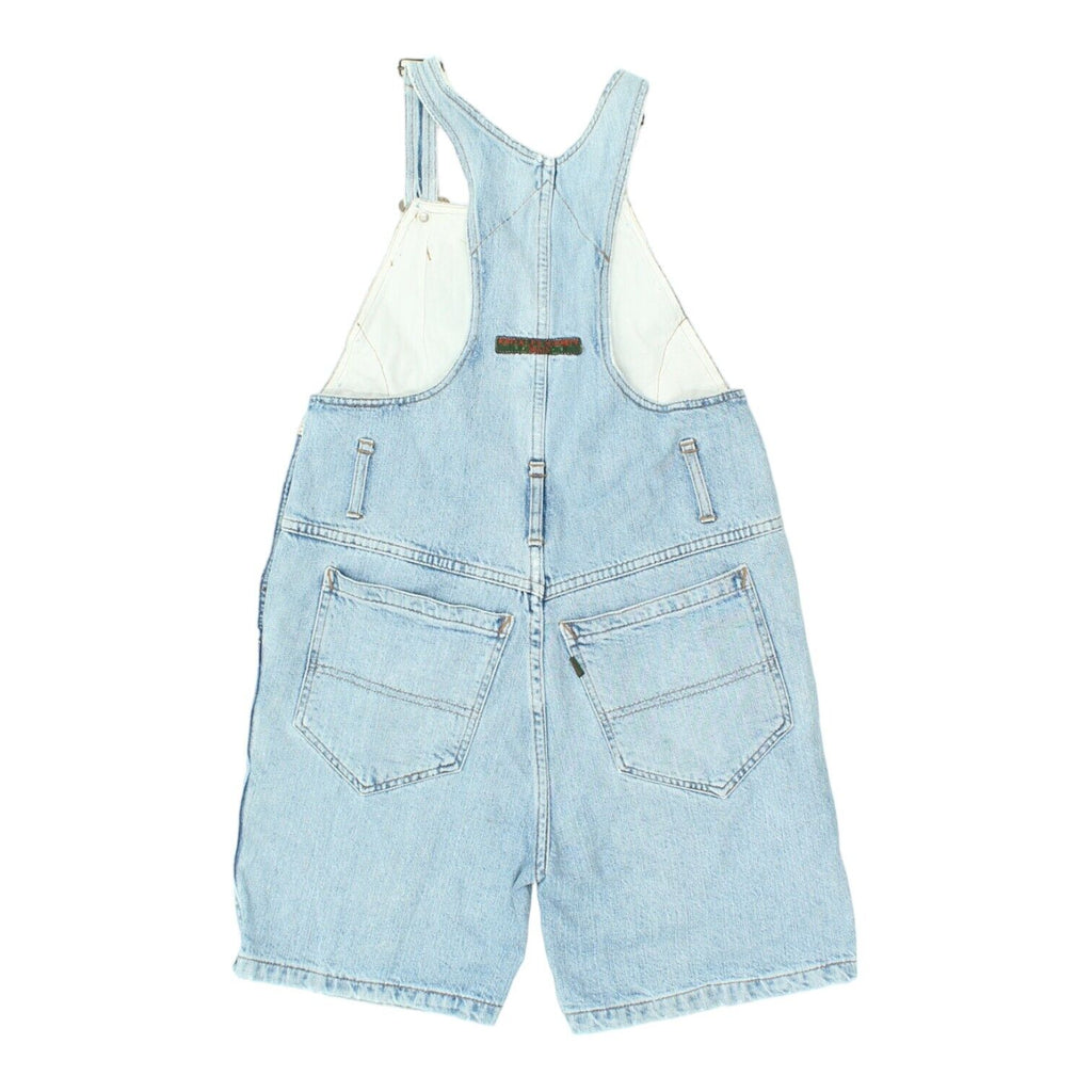 Katherine Hamnett Womens Blue Denim Dungaree Shorts | Vintage High End Designer | Vintage Messina Hembry | Thrift | Second-Hand Messina Hembry | Used Clothing | Messina Hembry 