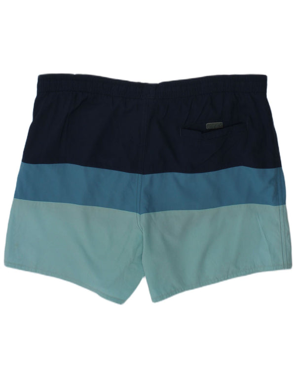 Adidas Boys Swimming Shorts 13-14 Years Navy Blue Colourblock Polyester