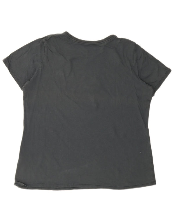 Nike Womens Athletic Cut Graphic T-Shirt Top UK 18 XL Grey Cotton