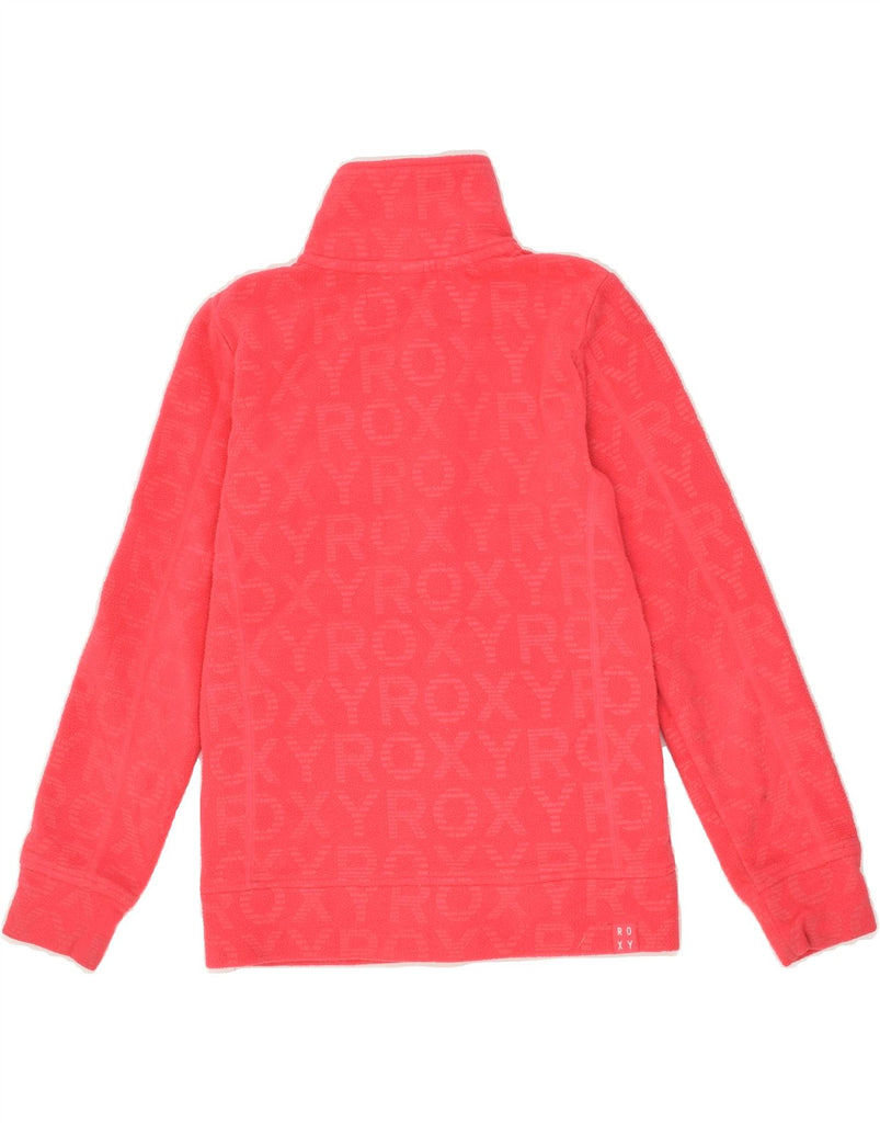 ROXY Girls Fleece Jacket 9-10 Years Pink Polyester | Vintage Roxy | Thrift | Second-Hand Roxy | Used Clothing | Messina Hembry 