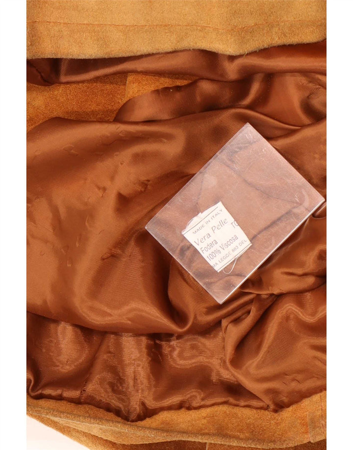 Vintage Mens Suede Jacket IT 52 XL Brown Cowboy
