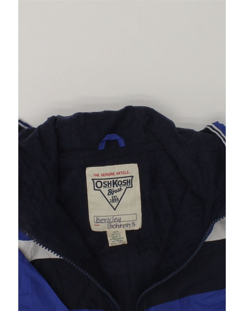 OSH KOSH Boys Hooded Rain Jacket 5-6 Years Blue Polyester | Vintage Osh Kosh | Thrift | Second-Hand Osh Kosh | Used Clothing | Messina Hembry 