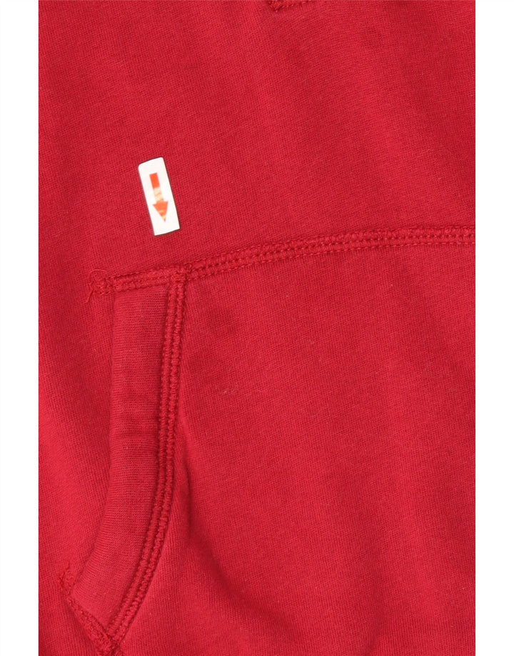 Abercrombie & Fitch Womens Zip Neck Sweatshirt Jumper UK 12 Medium Red