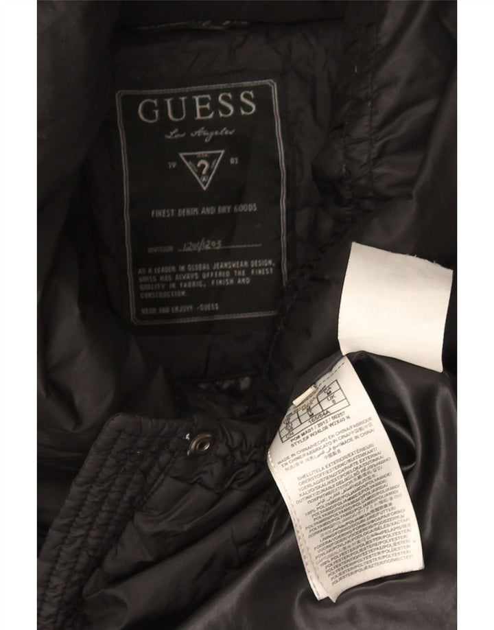 Guess Womens Padded Coat UK 8 Small  Black Polyester