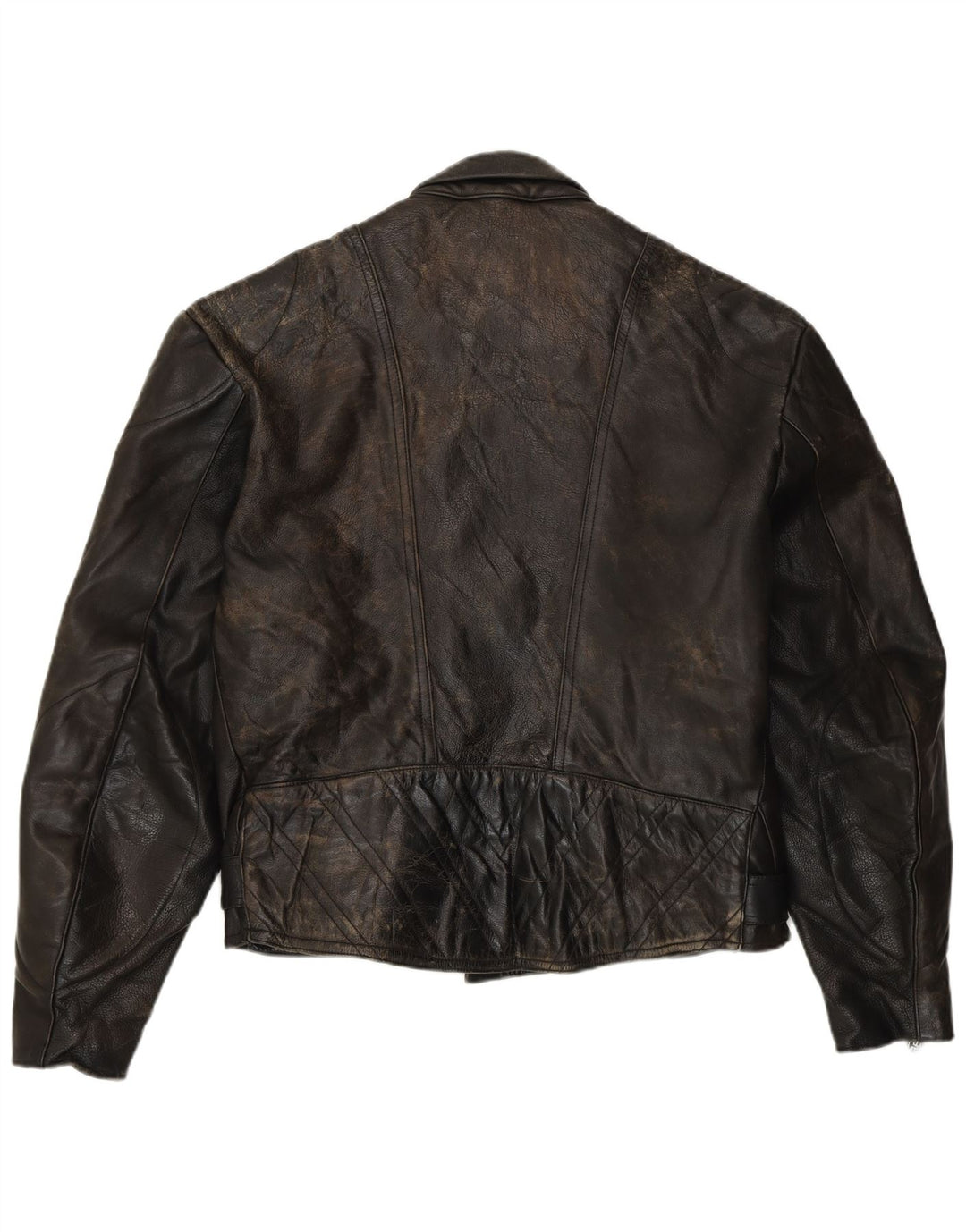 Harro Mens Leather Racer Jacket IT 52 XL Black Leather