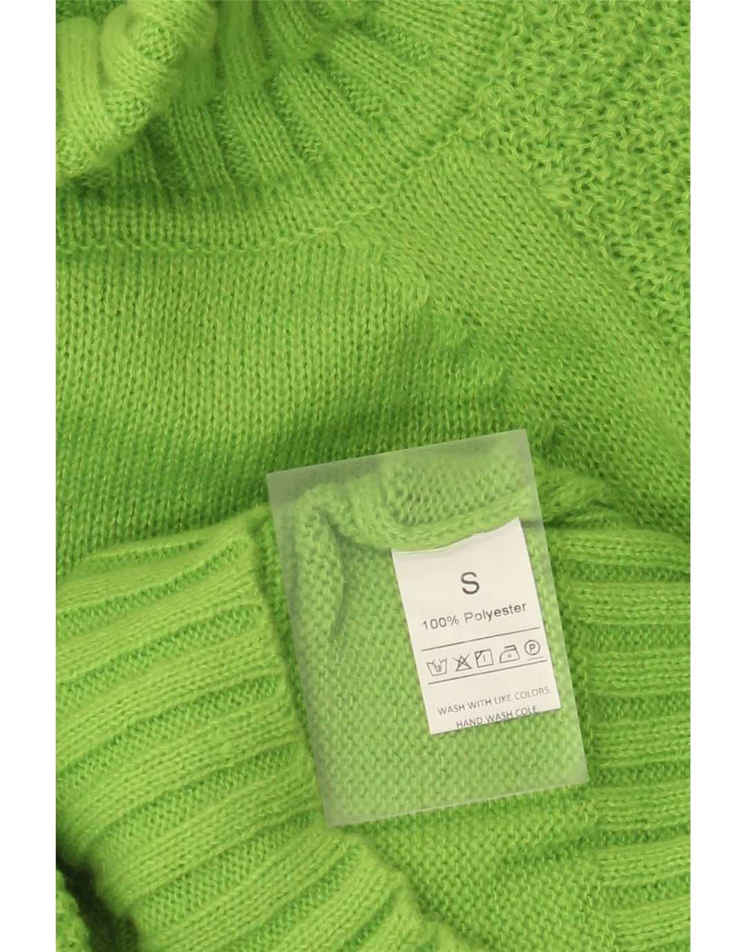 Vintage Womens Oversized Roll Neck Jumper Sweater UK 10 Small Green