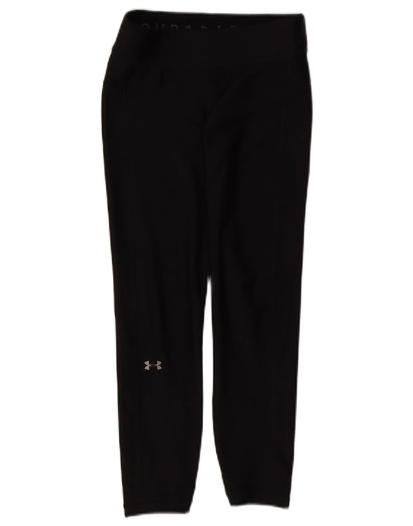 Under Armour Womens Heat Gear Leggings UK 8 Small Black