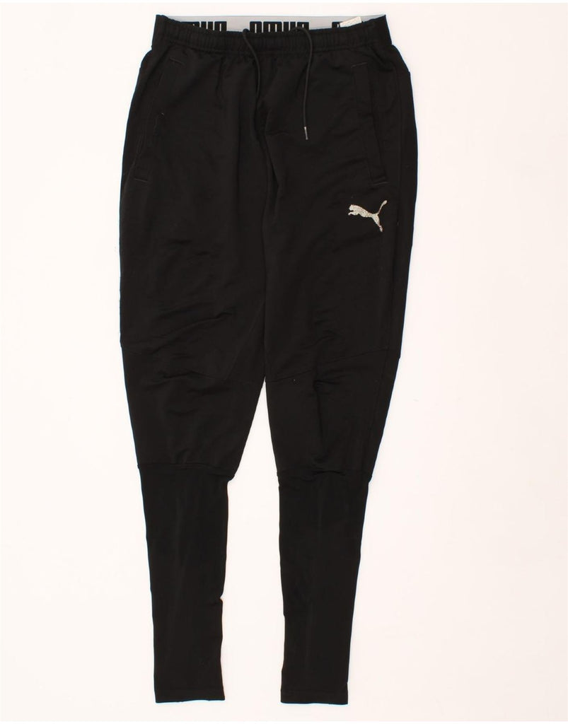 PUMA Mens Graphic Tracksuit Trousers Small Black Polyester Vintage Puma and Second-Hand Puma from Messina Hembry 