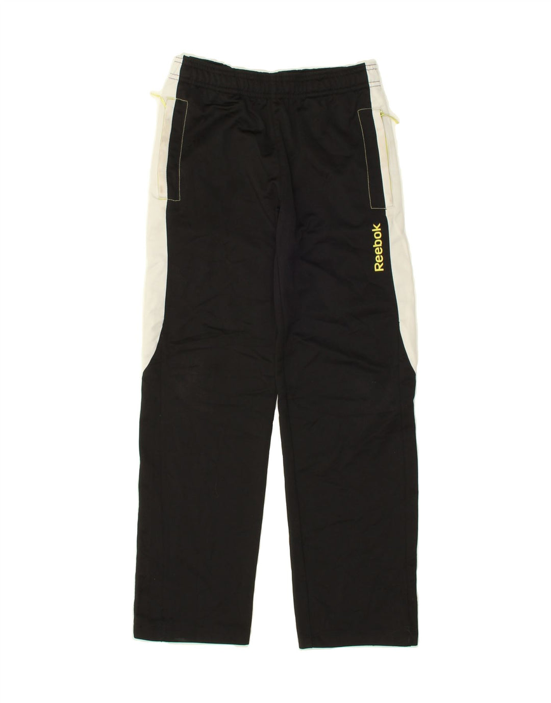 REEBOK Boys Tracksuit Trousers 9-10 Years  Black Polyester Vintage Reebok and Second-Hand Reebok from Messina Hembry 