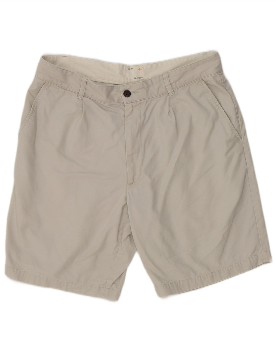 Dockers Mens Khakis Chino Shorts W34 Large Grey Cotton