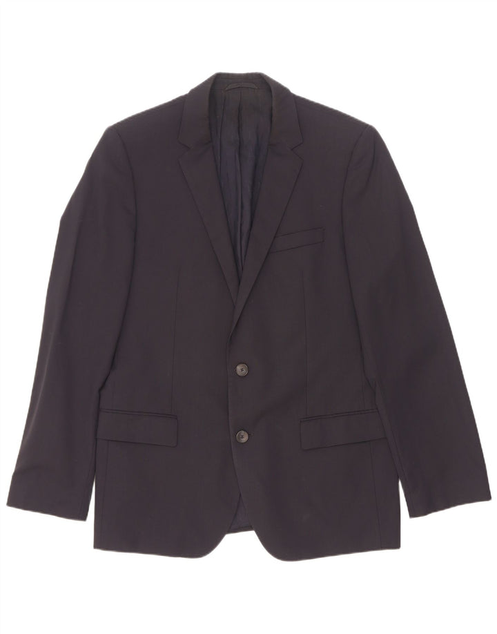 Hugo Boss Mens 2 Button Blazer Jacket UK 50 Large Navy Blue Wool