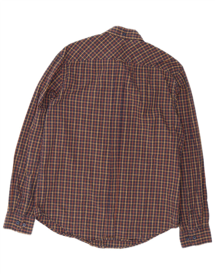 BEN SHERMAN Mens Shirt Medium Brown Check Cotton
