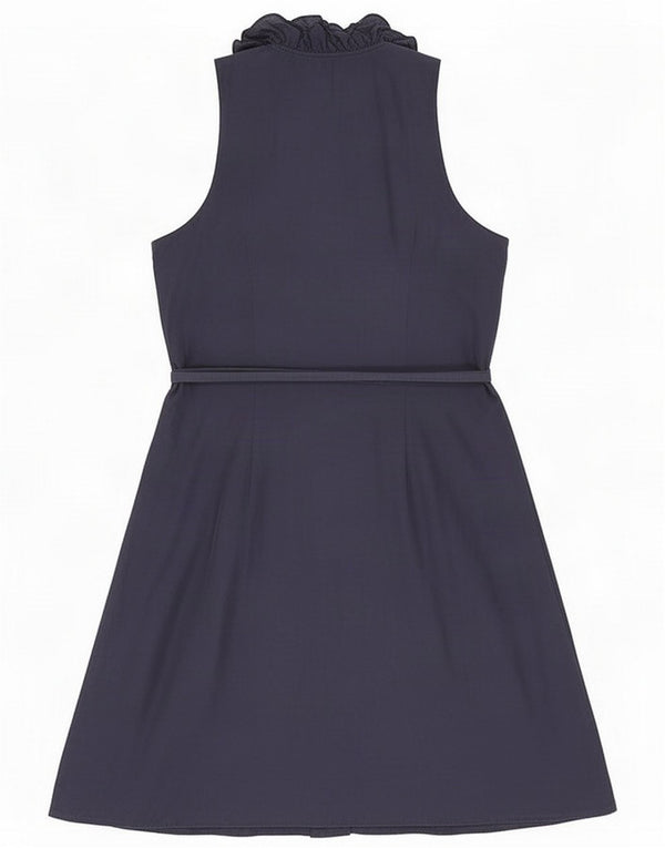 Tommy Hilfiger Womens Ruffle Front Sleeveless Wrap Dress UK 6 XS Navy Blue