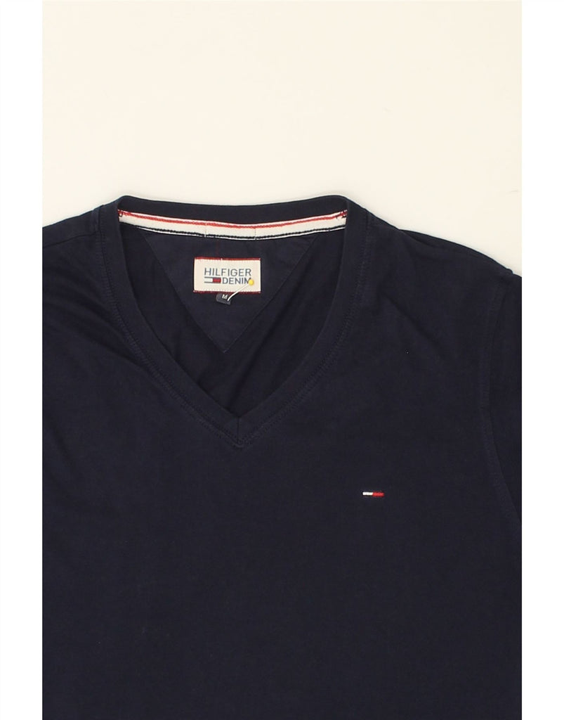 TOMMY HILFIGER Mens T-Shirt Top Medium Navy Blue Cotton | Vintage Tommy Hilfiger | Thrift | Second-Hand Tommy Hilfiger | Used Clothing | Messina Hembry 