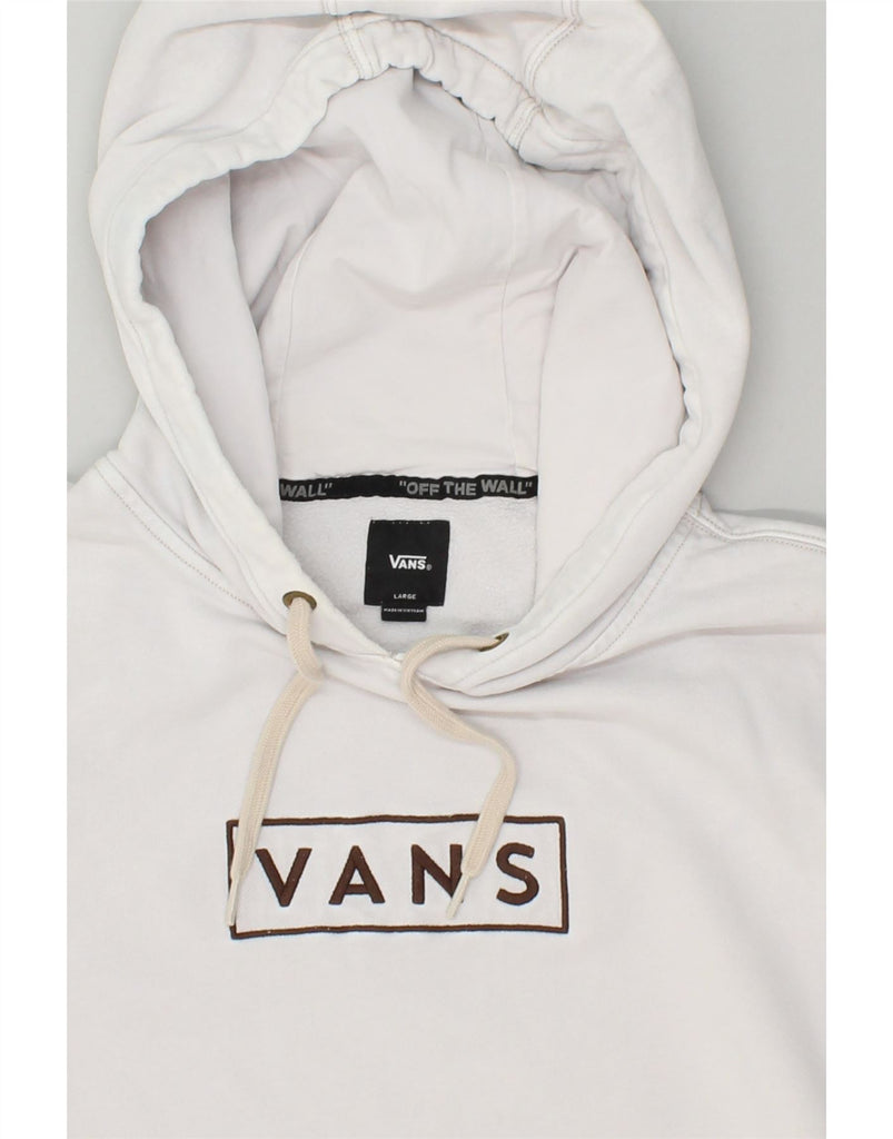 VANS Mens Graphic Hoodie Jumper Large White Cotton | Vintage Vans | Thrift | Second-Hand Vans | Used Clothing | Messina Hembry 