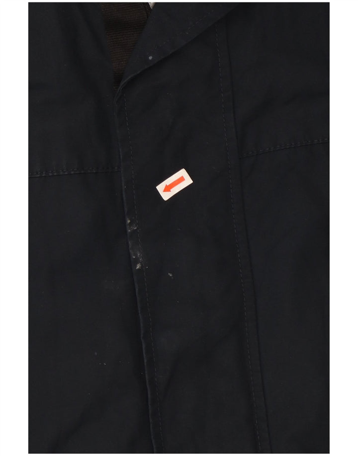 Marks & Spencer Mens Hooded Utility Jacket UK 38 Medium Navy Blue Cotton