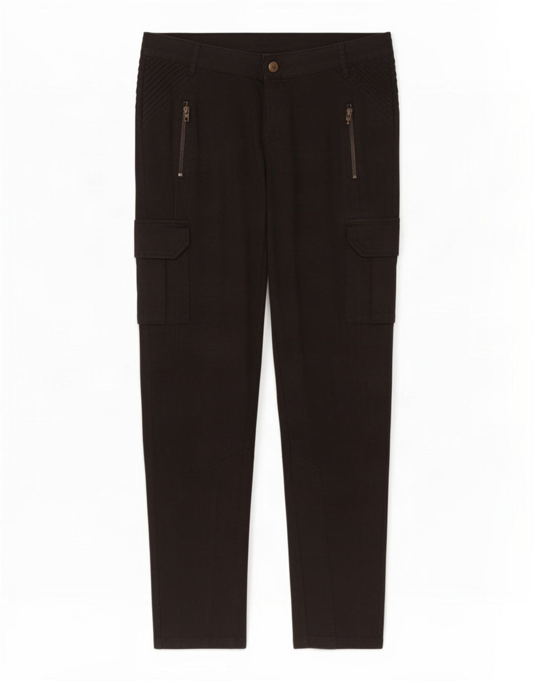 Zara Womens Slim Cargo Trousers EU 40 Medium W30 L30 Black Cotton