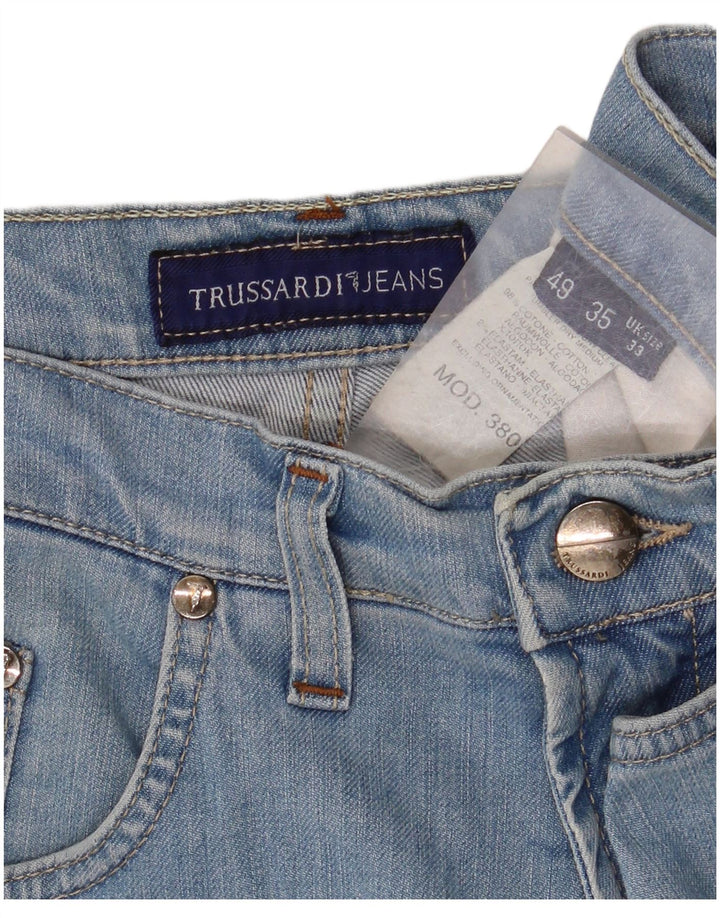 TRUSSARDI Mens 380 Straight Jeans IT 49 Medium W33 L35 Blue Cotton