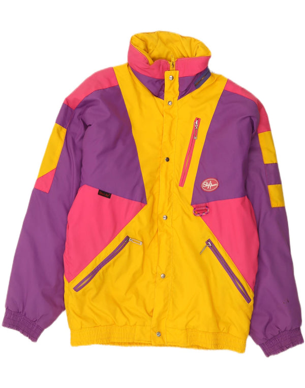 Vintage Mens Ski Jacket IT 46 Small Multicoloured Colourblock Polyamide