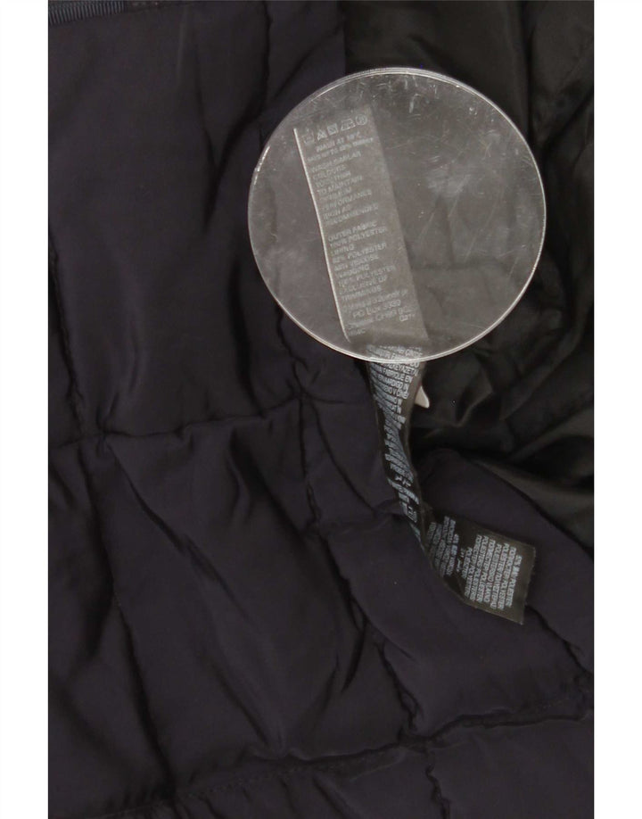 Marks & Spencer Womens Hooded Padded Jacket UK 12 Medium Navy Blue